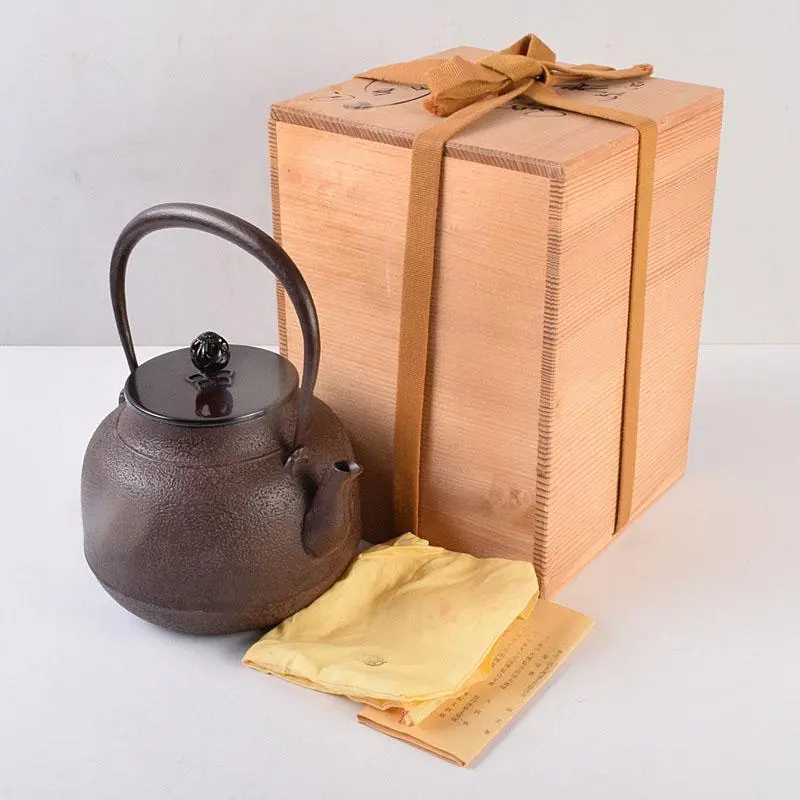 【即購入可】人間国宝 釜師 佐藤浄清 万代茶釜 銅蓋 骨董 茶道 煎茶 古美術 東京都墨田区向島にて、人間国宝 釜師 佐藤浄清 造 平丸釜 など