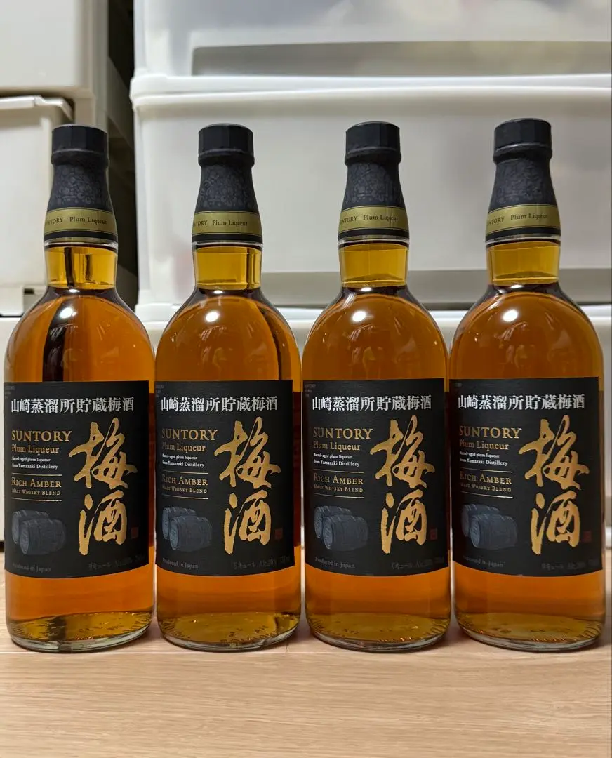 山崎知多 梅酒5本セット リッチアンバー2本他 （ラベルダメージ