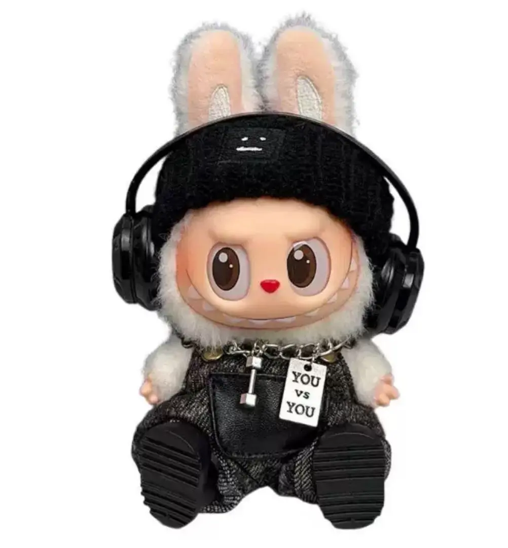 Thumbnail of 17cm Plushie Clothes Outfit Set with Headphones - 5 Pieces - LABUBU