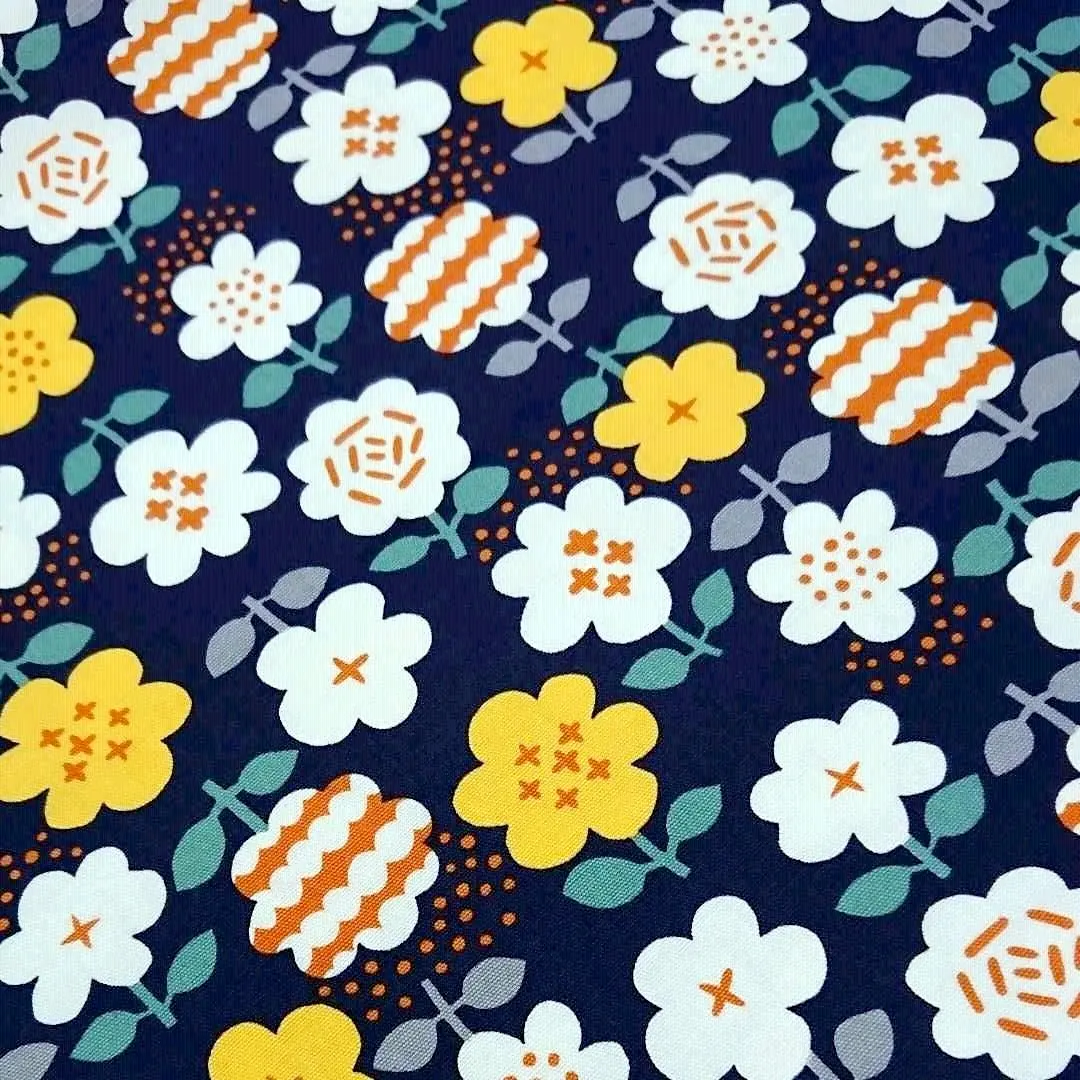 Thumbnail of Scandinavian floral pattern, navy