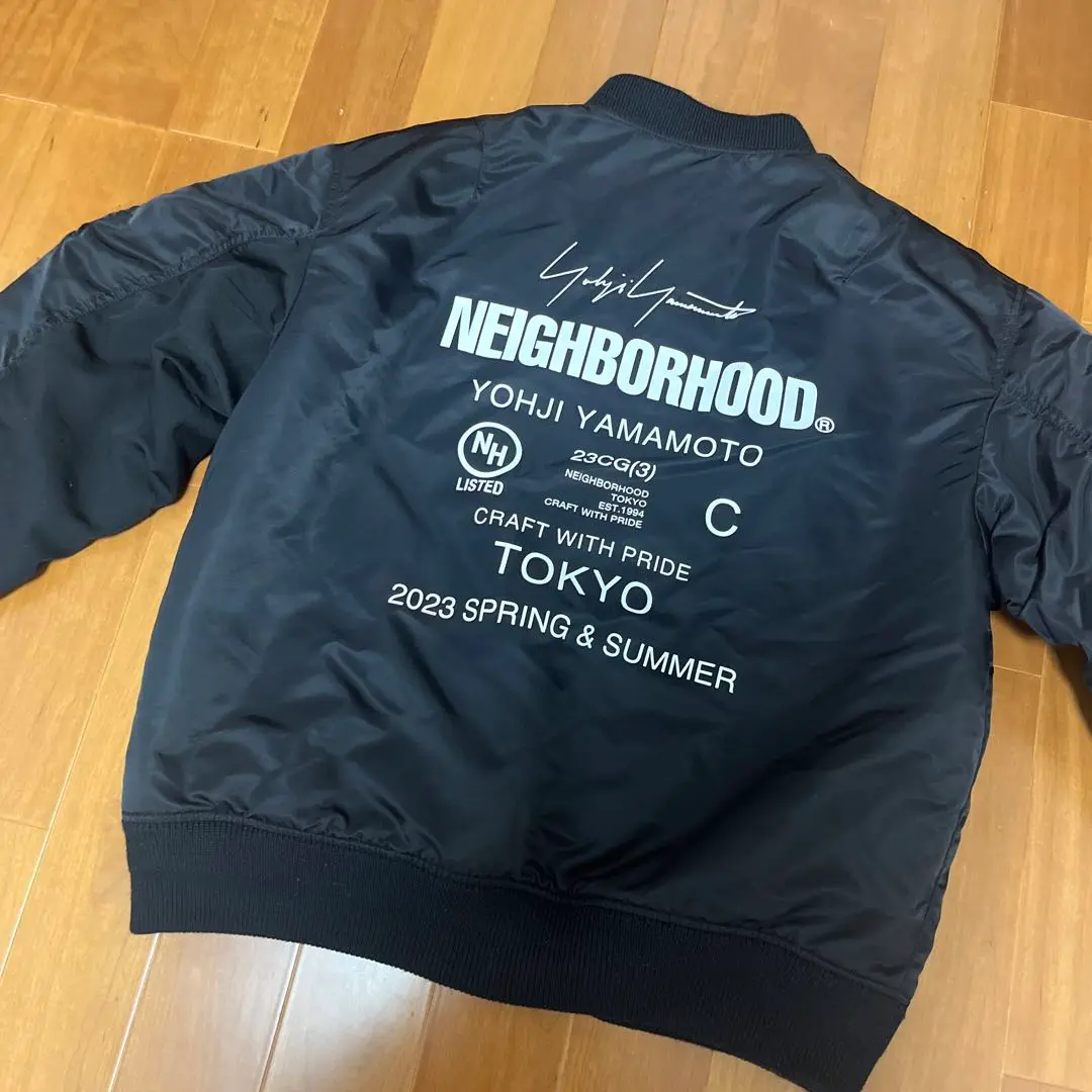 【最安！即完売品】ネイバーフッド×ヨウジヤマモト　ボンバージャケットMA-1 Yohji Yamamoto x NEIGHBORHOOD MA-1 JACKET(S Black): Yohji