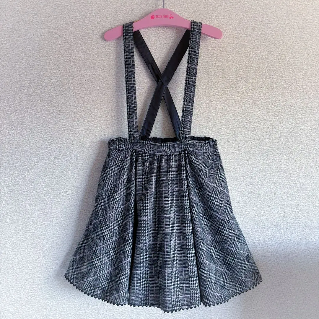 mezzo piano 吊帶裙 傘裙 格紋 140 的縮圖