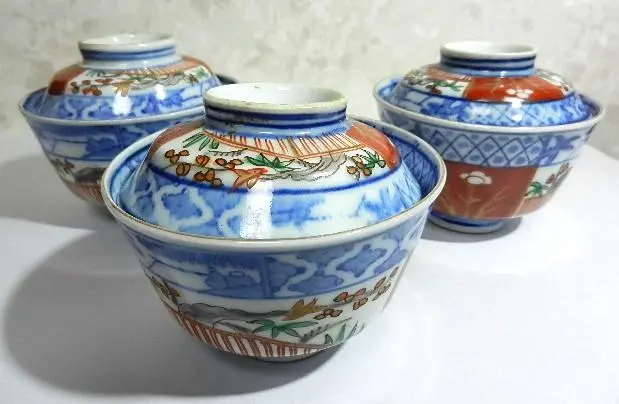 骨董品　古伊万里　月弓　金彩染錦窓絵　青海波紋　蓋付鉢　丼茶碗　有田焼　明治期 2025年最新】月弓 古伊万里の人気アイテム - メルカリ
