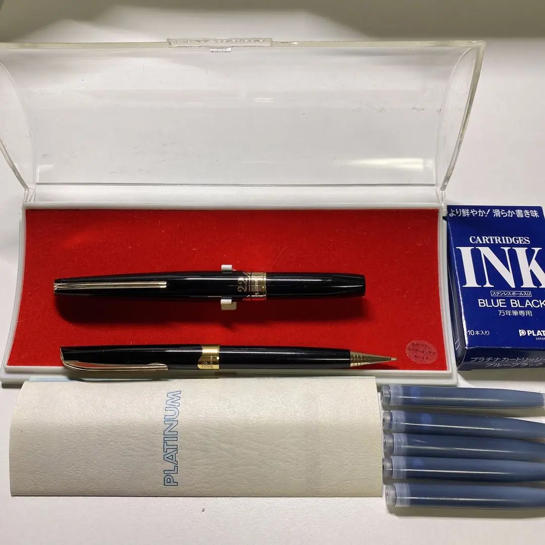 万年筆 PLATINUM プラチナ 22k 中字 コンバーター付 中古)PLATINUM プラチナ 万年筆 18Kスタンダード 美巧 近代蒔絵