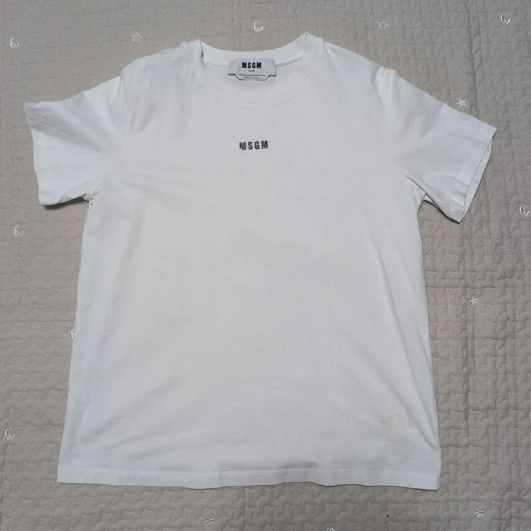Thumbnail of MSGM White Logo Print T-shirt