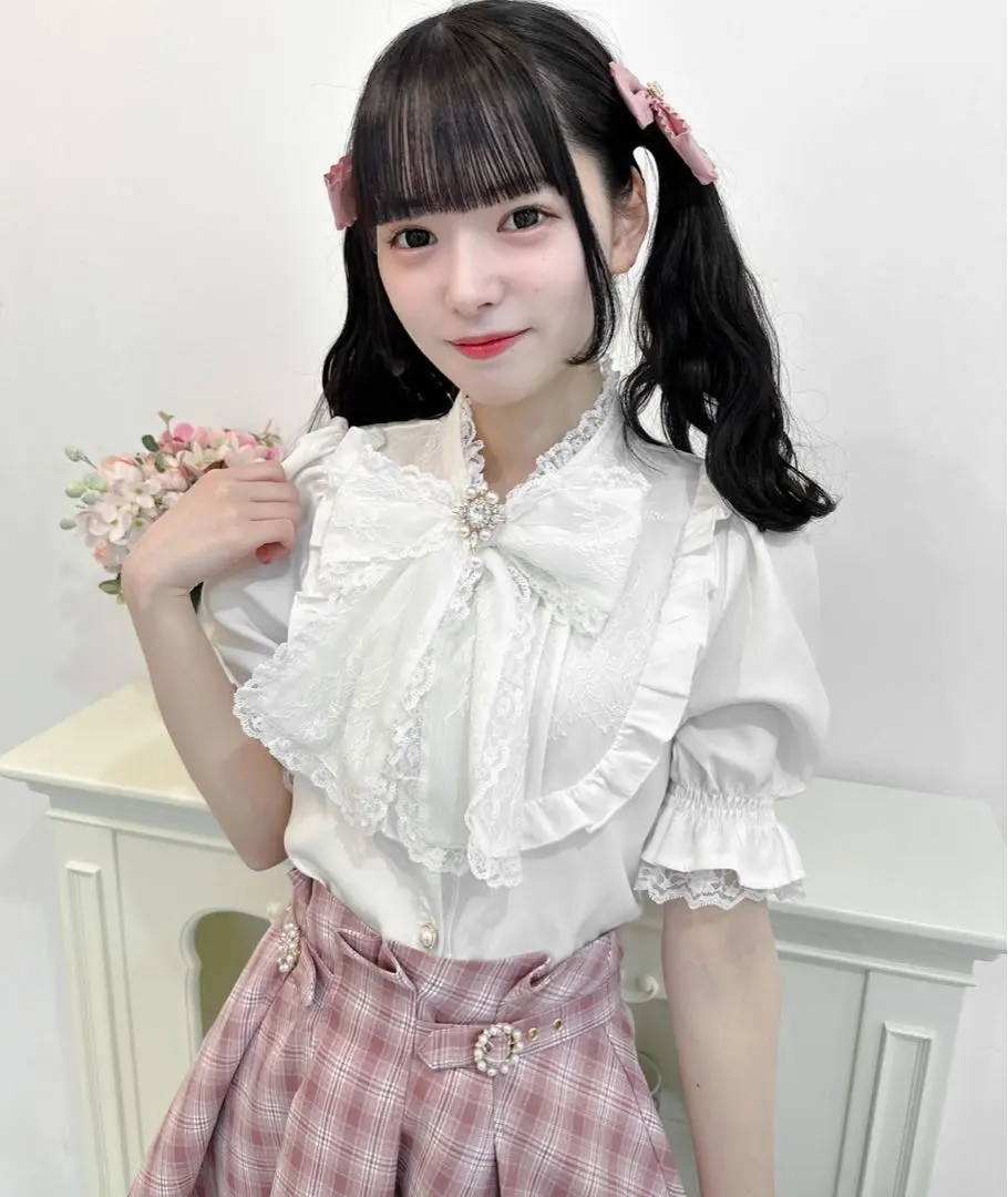 Thumbnail of ROJITA Lacy Ribbon Short Sleeve Blouse