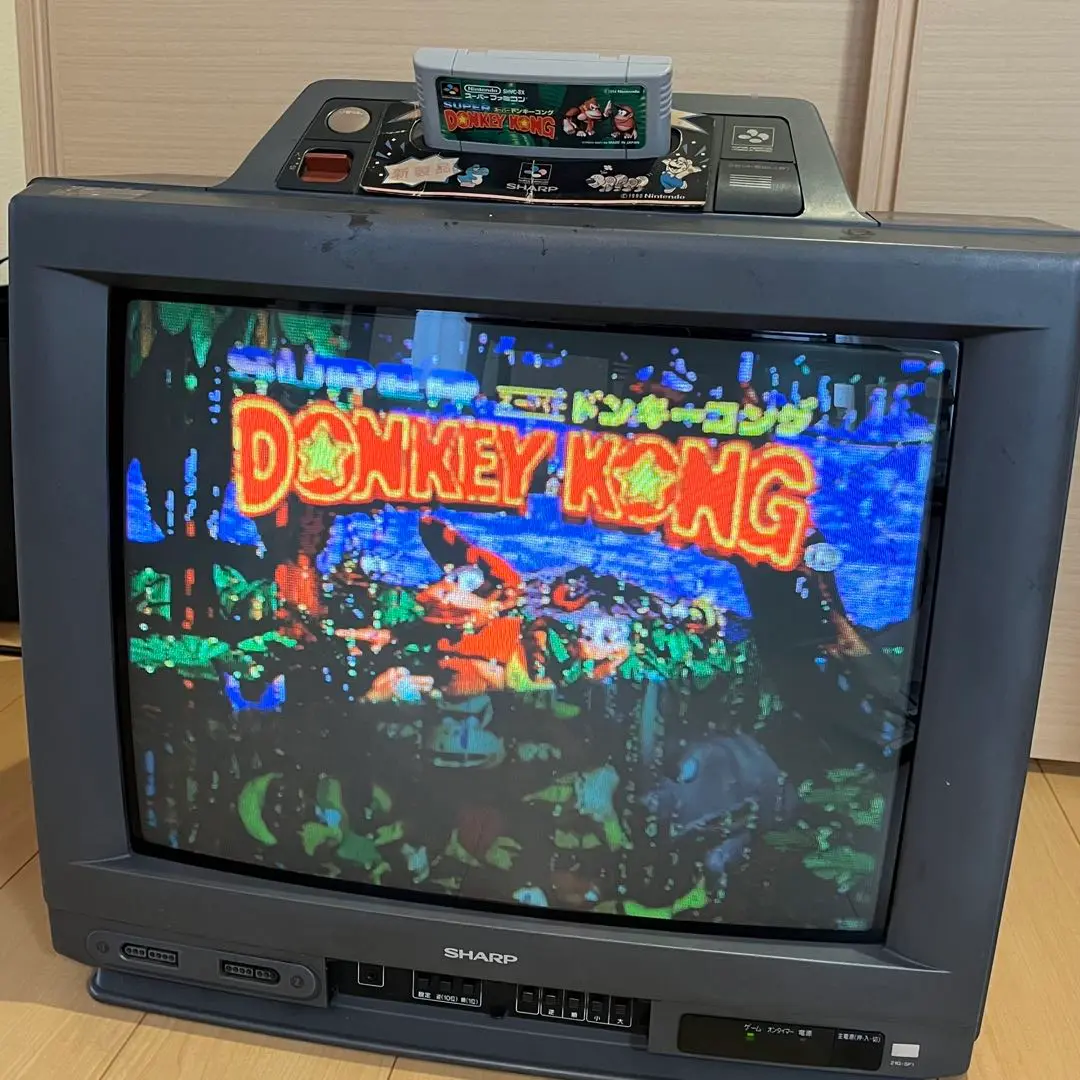 スーパーファミコン内蔵テレビ　スーファミ　ブラウン管TV SHARP ジャンク品 スーパーファミコン内蔵テレビスーファミブラウン管TV SHARP