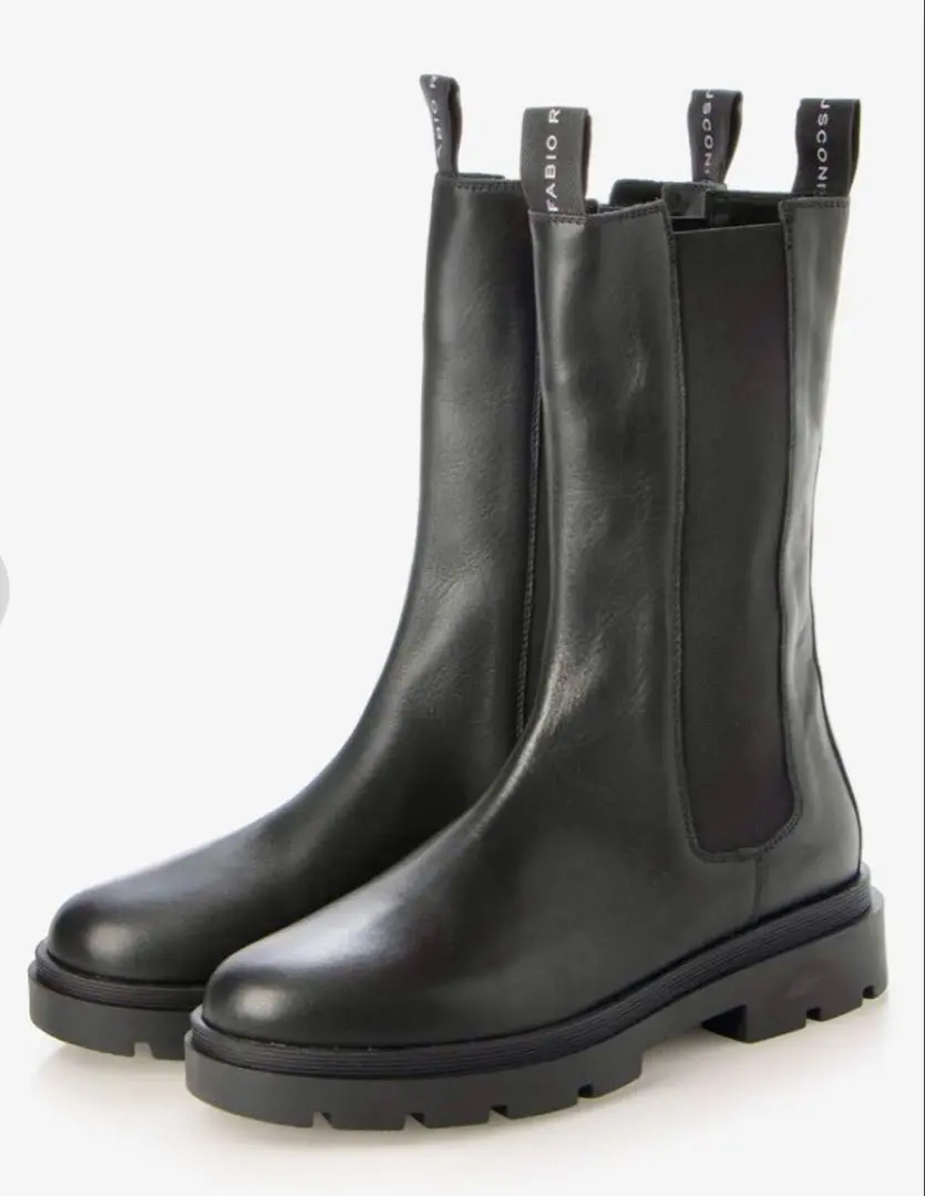 Thumbnail of New, Unused FABIO RUSCONI Black Side Gore Boots, Mid-length, Size 36