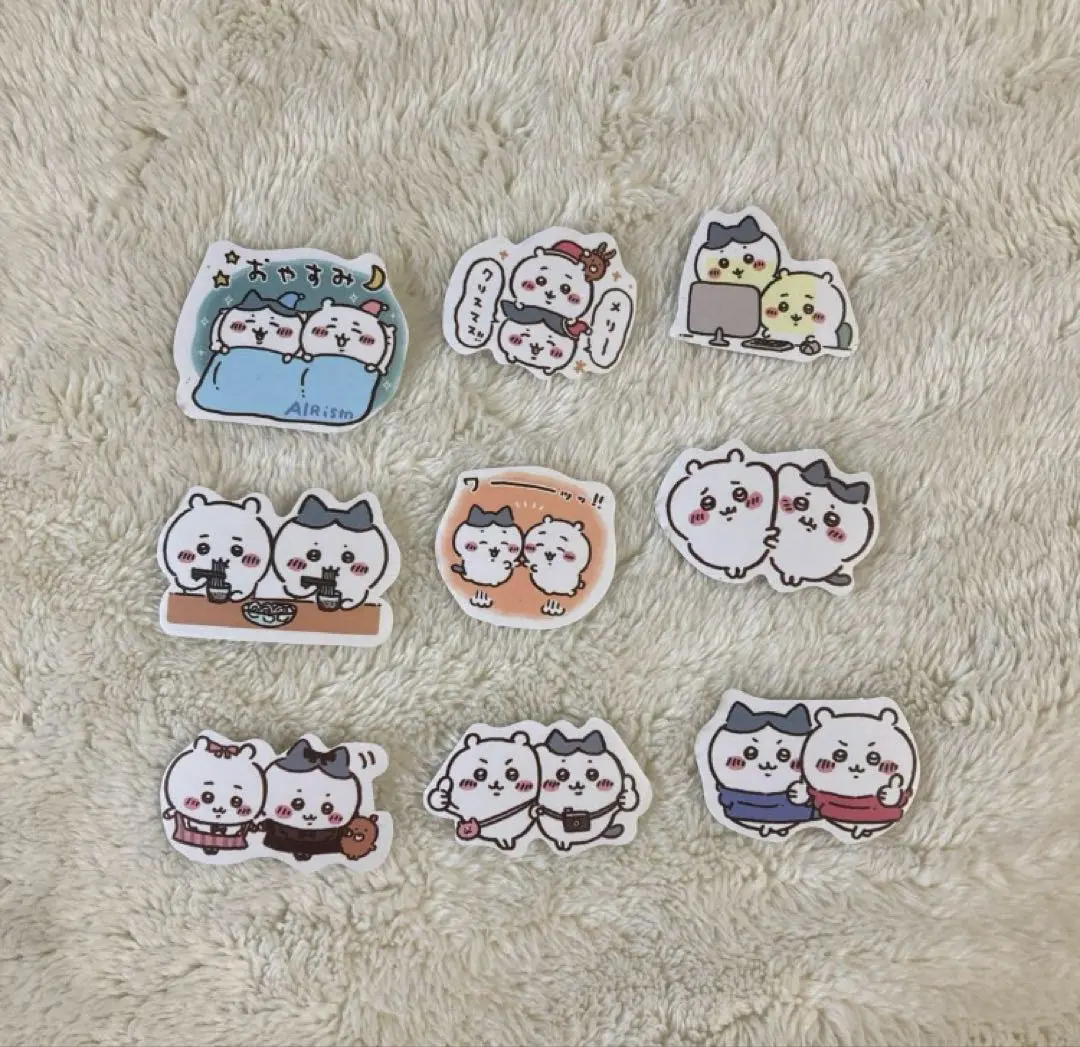 吉伊卡哇 貼紙 造型貼紙 小八貓 角色 9枚套裝 的縮圖