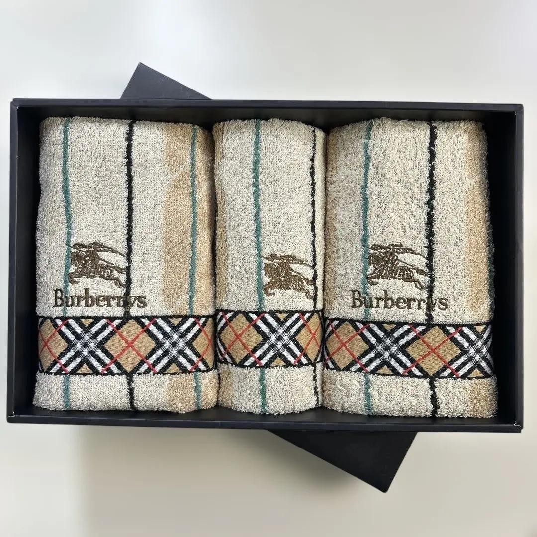 Burberry's＊格紋毛巾套裝・面巾2條・洗臉巾1條・西川 的縮圖