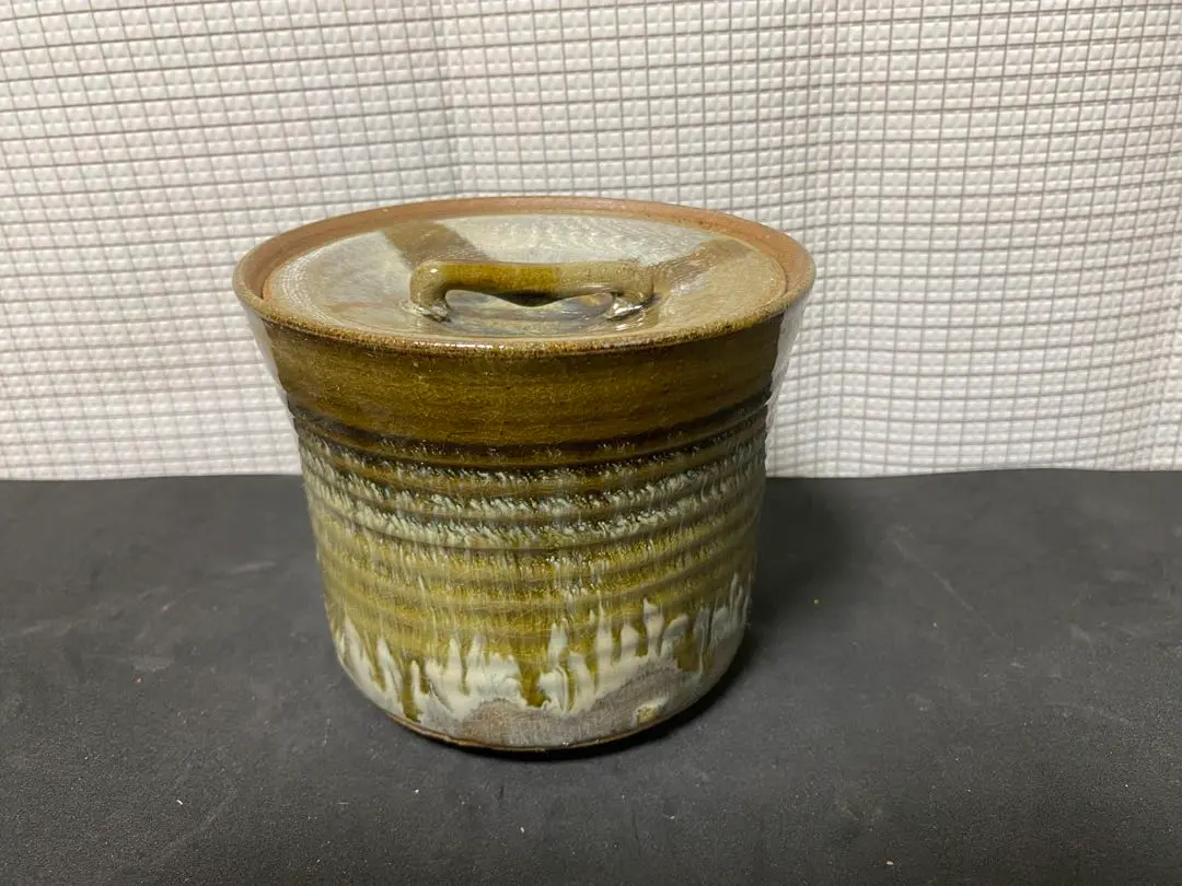 赤膚山（赤膚焼）☆多幸窯元☆水指☆茶道具☆工芸品☆焼き物 ア48 『赤膚焼 赤膚山 大塩正人造 水指』木箱 茶道具 - メルカリ