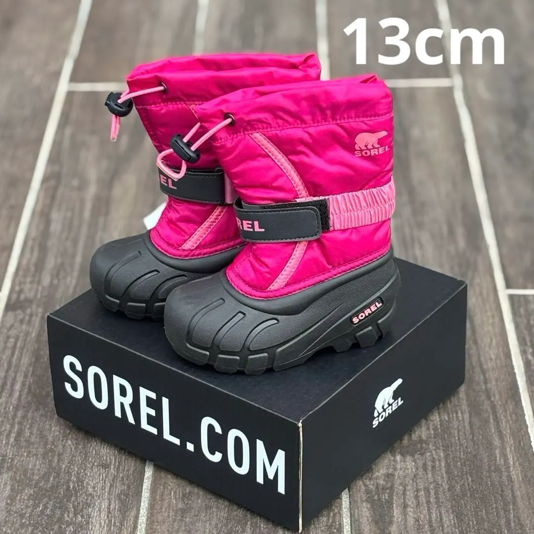 SOREL 兒童粉色雪靴 13cm 全新 的縮圖