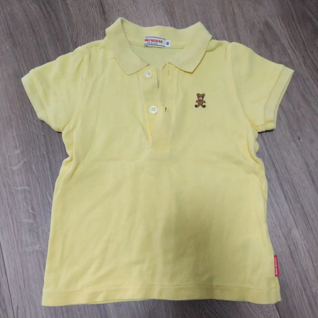 Thumbnail of Mikihouse 90 yellow polo shirt