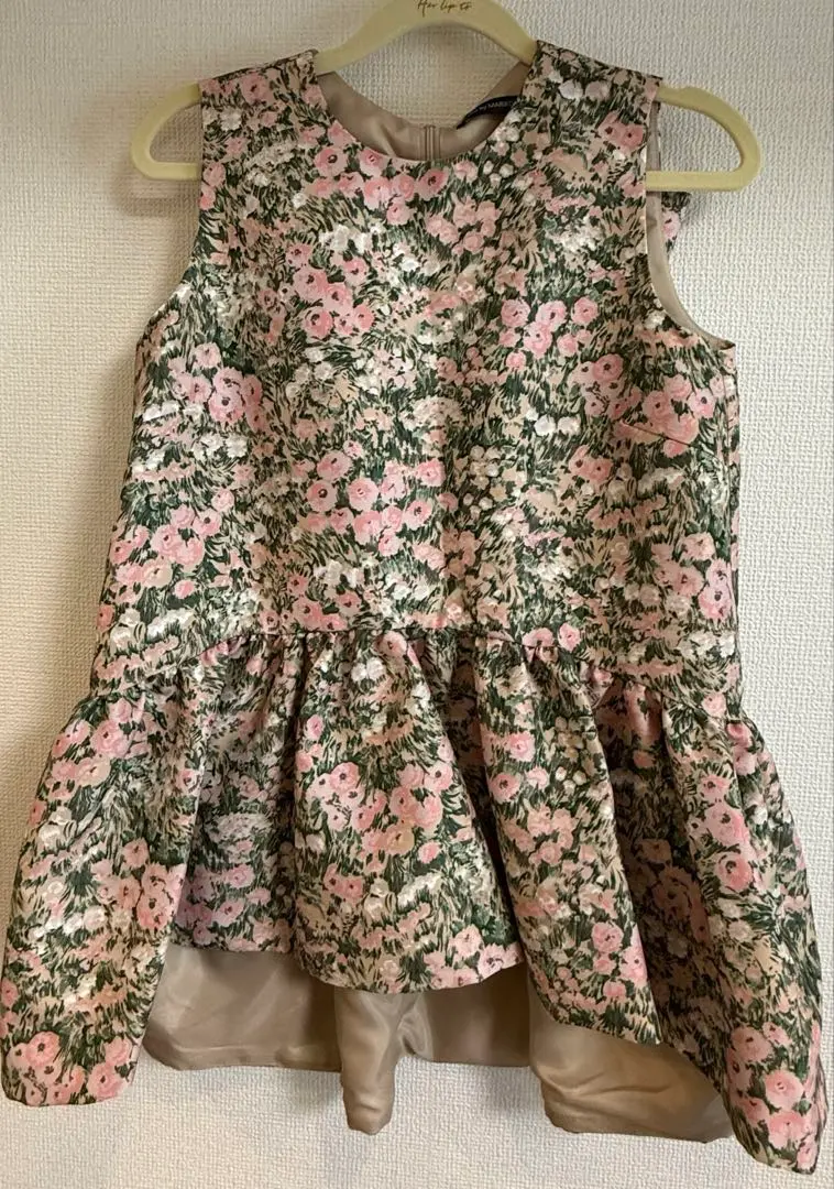 【美品】ツルバイマリコオイカワ　ノースリーブブラウス　リボン付き　フリーサイズ 美品】ツルバイマリコオイカワ ノースリーブブラウス リボン付き