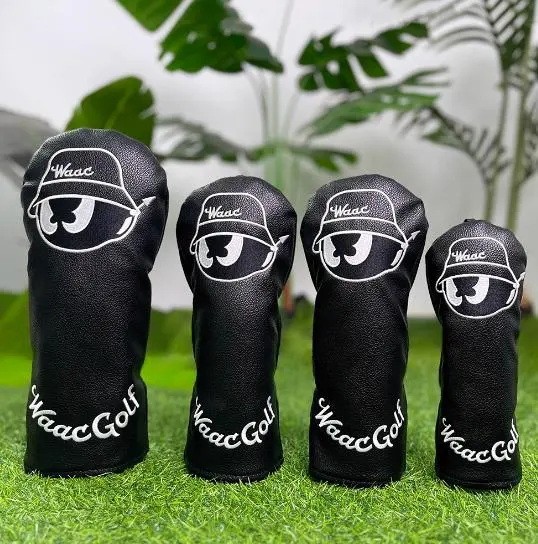 Thumbnail of WAAC Golf Headcover Set, Available in Black and White, Character Design, New
