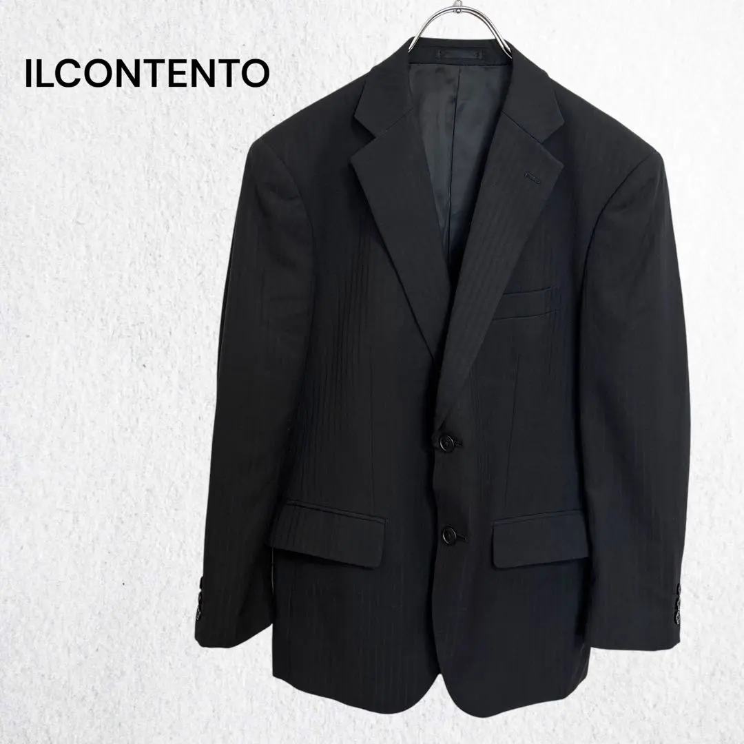 未使用級✨　ILCONTENTO　スーツ　セットアップ　4L　ストライプ イルコンテント スーツ セットアップ 上下セット ストライプ柄