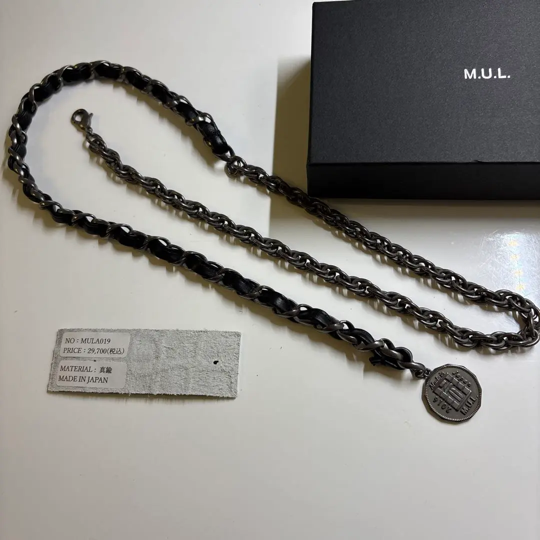 M.U.L. ・レザーチャームネックレス エムユーエル MUL レザーチャームネックレス 本革 M-097/114