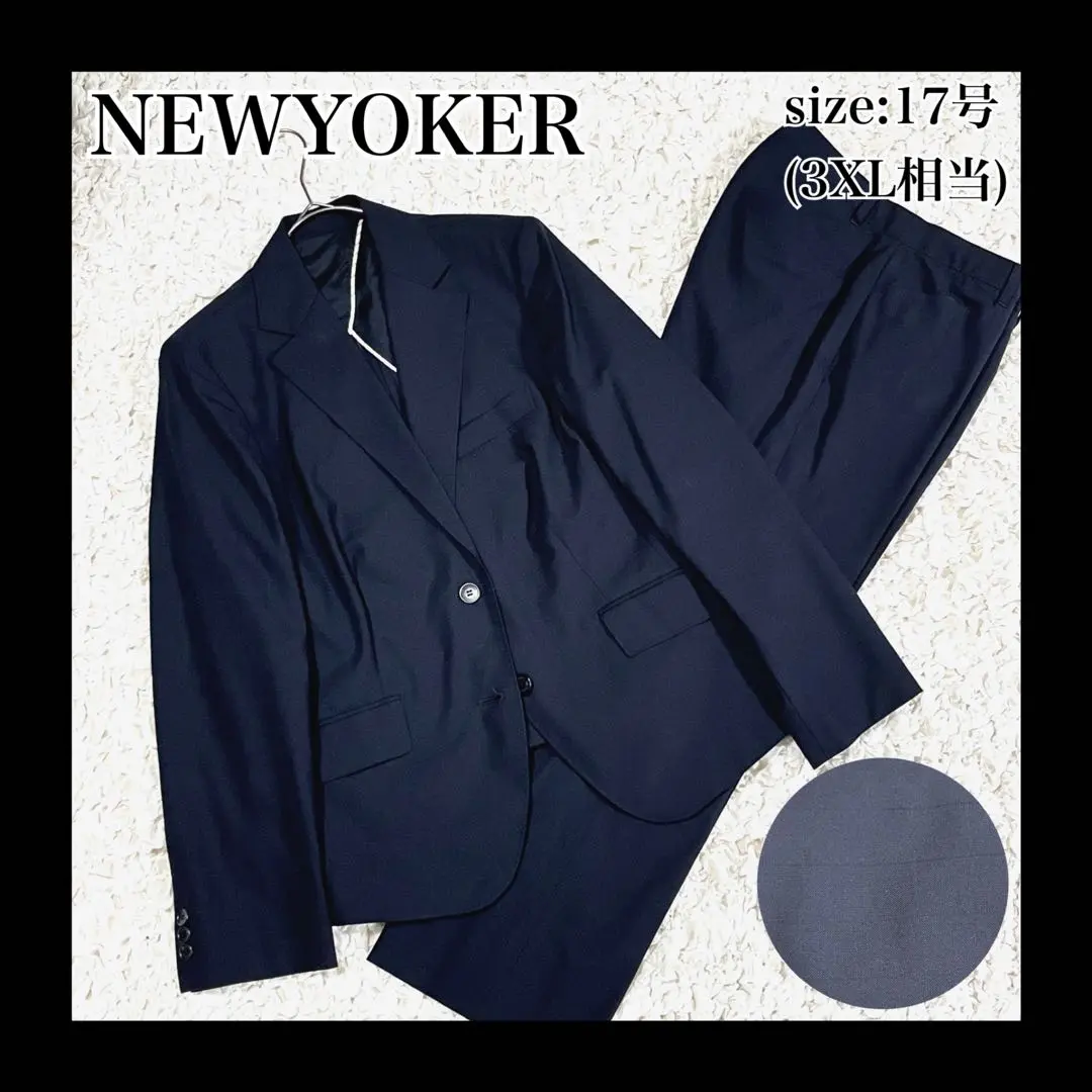 美品 ニューヨーカー パンツスーツ セットアップ チェック ネイビー 17 4L 2025年最新】NEWYORKER カラー：ブルー系 パンツスーツ上下の