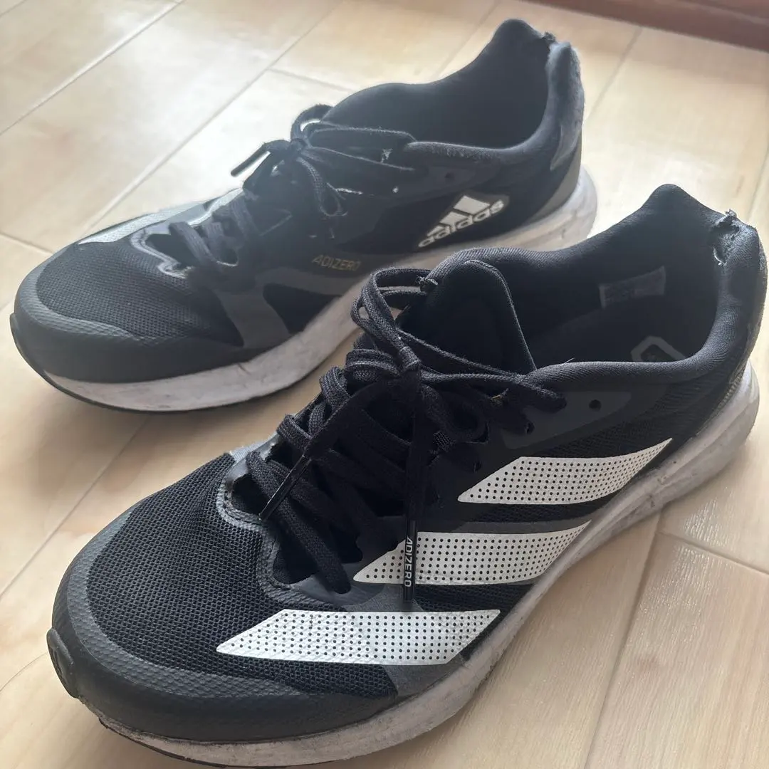 Thumbnail of adizero running shoes black/white