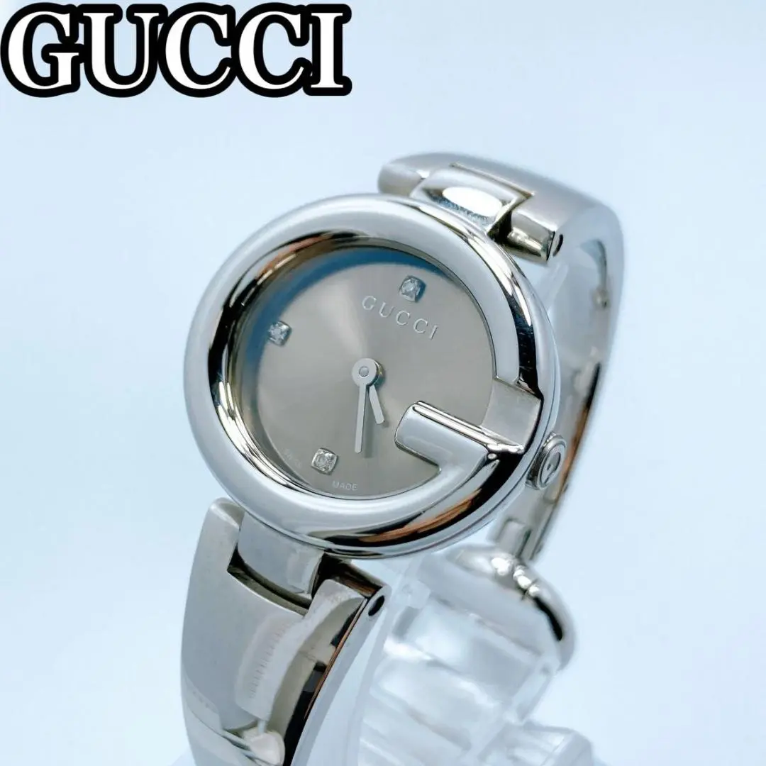 【電池交換済】GUCCI グッチ 腕時計134.5 Gバルーン シルバー 電池交換済】GUCCI グッチ 腕時計134.5 Gバルーン シルバー