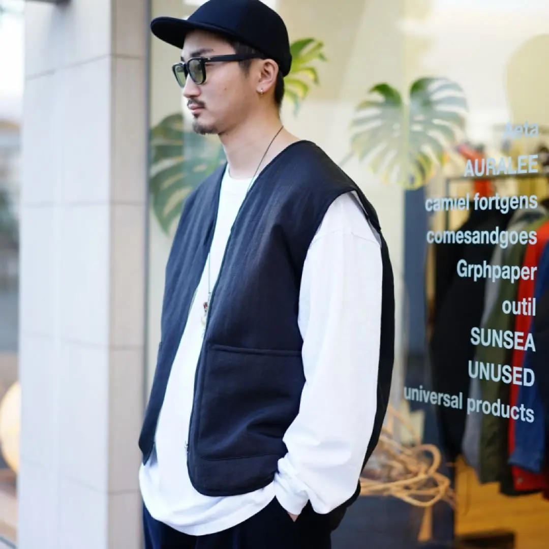 トップス Camiel fortgens 19aw velvet vest CAMIEL FORTGENS B.V.(カミエルフォートヘンス) / ZIP VEST