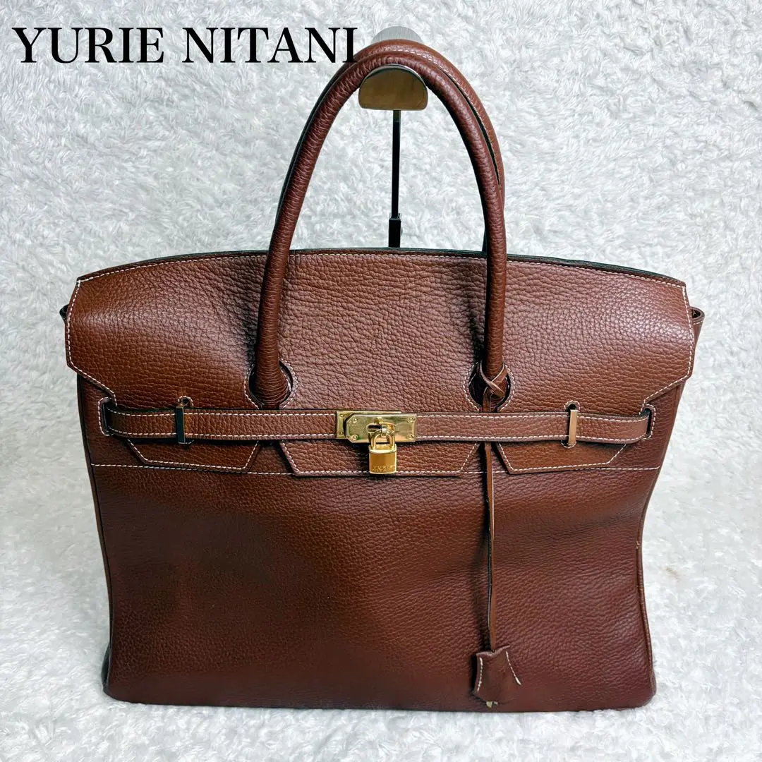 YURIE NITANI ボストンバッグ　カデナ　ブラウン　旅行　南京錠 YURIE NITANI ボストンバッグ カデナ ブラウン 旅行 南京錠