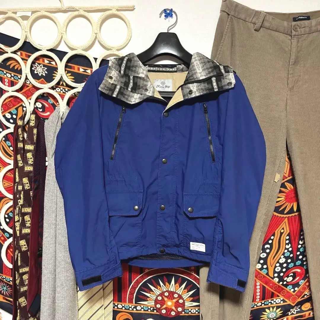 ト*期様 70s MEN‘SBIGI マウンテンパーカー　クレイジーリバーシブル 70s MEN'SBIGI マウンテンパーカークレイジーリバーシブルナイロン