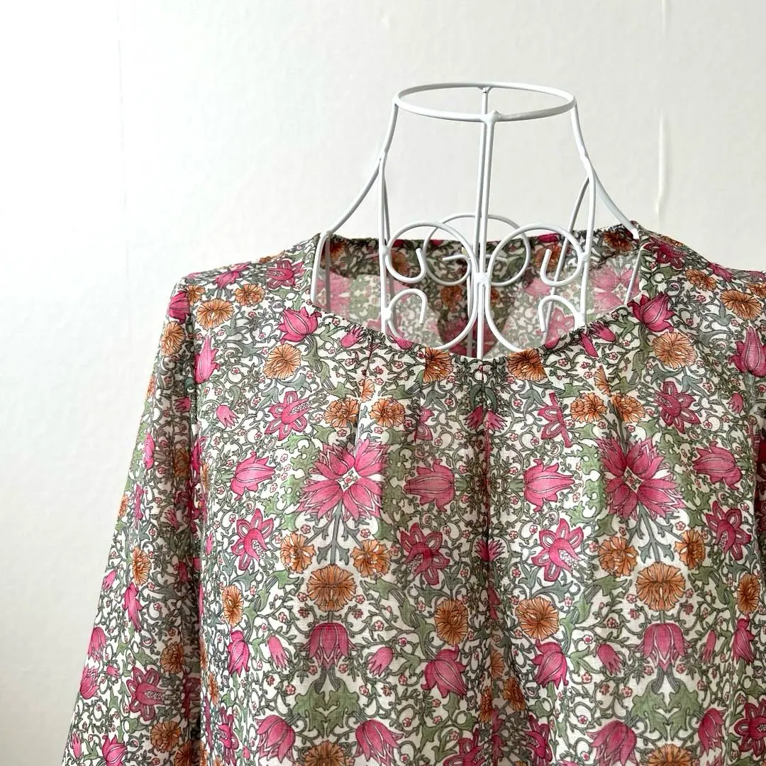 Thumbnail of Vintage V&A floral blouse, made in Japan, retro vintage clothing