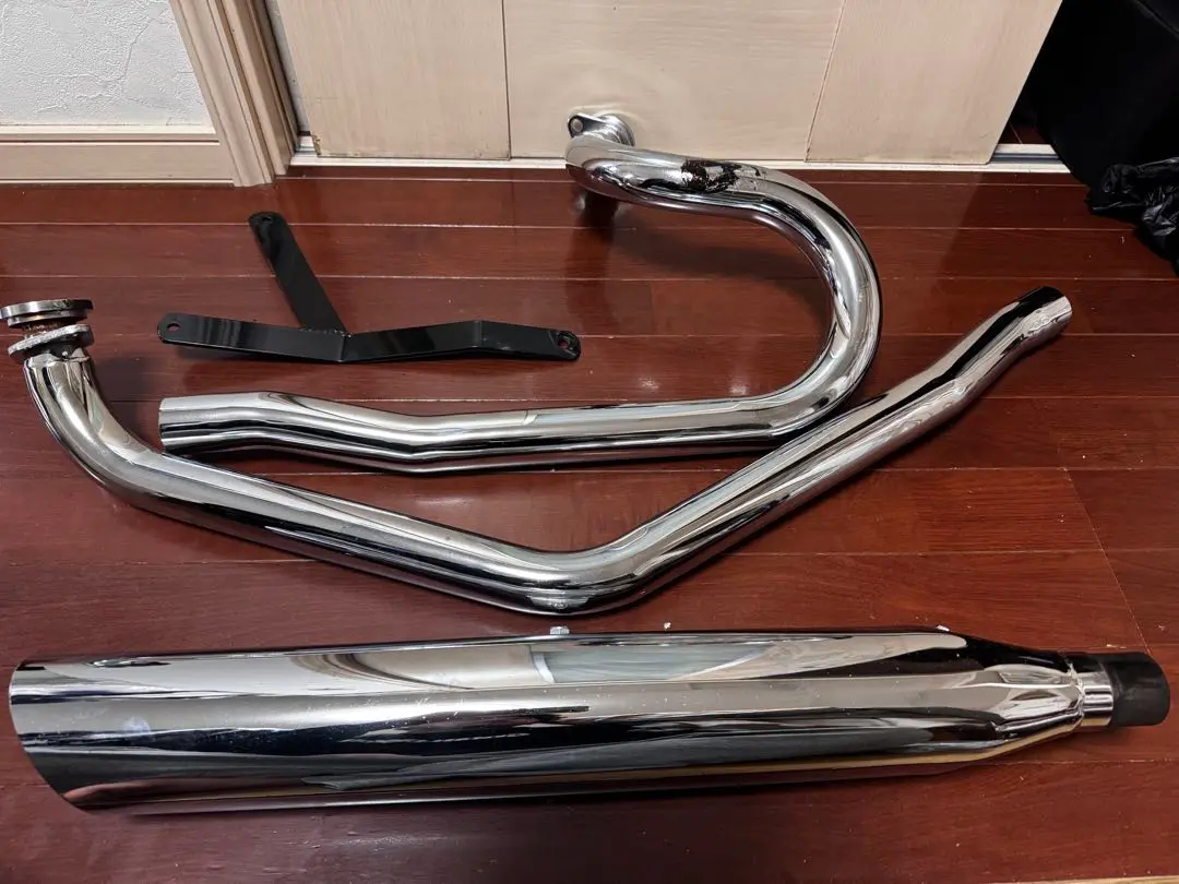 イントルーダークラシック400 ステンレス製クロームマフラー ケンテック KENTEC ケンテック クラシック2IN1マフラー (FL) イントルーダー