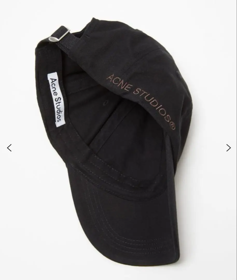 2025 SS【Acne Studios】ウォッシュドブラックのデニムキャップ Acne Studios - デニムキャップ - ブラック