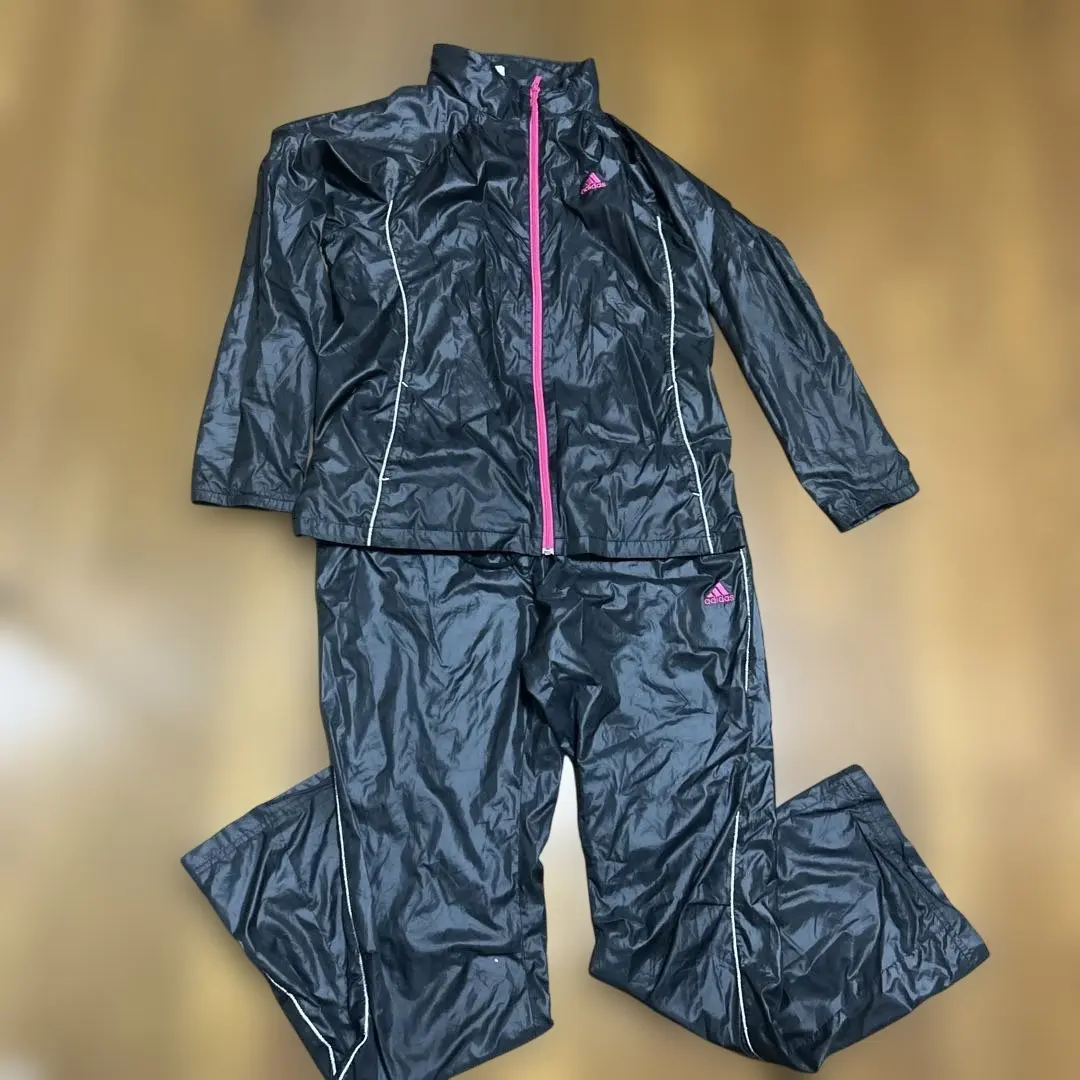 愛迪達 運動服套裝 黑/粉紅 的縮圖