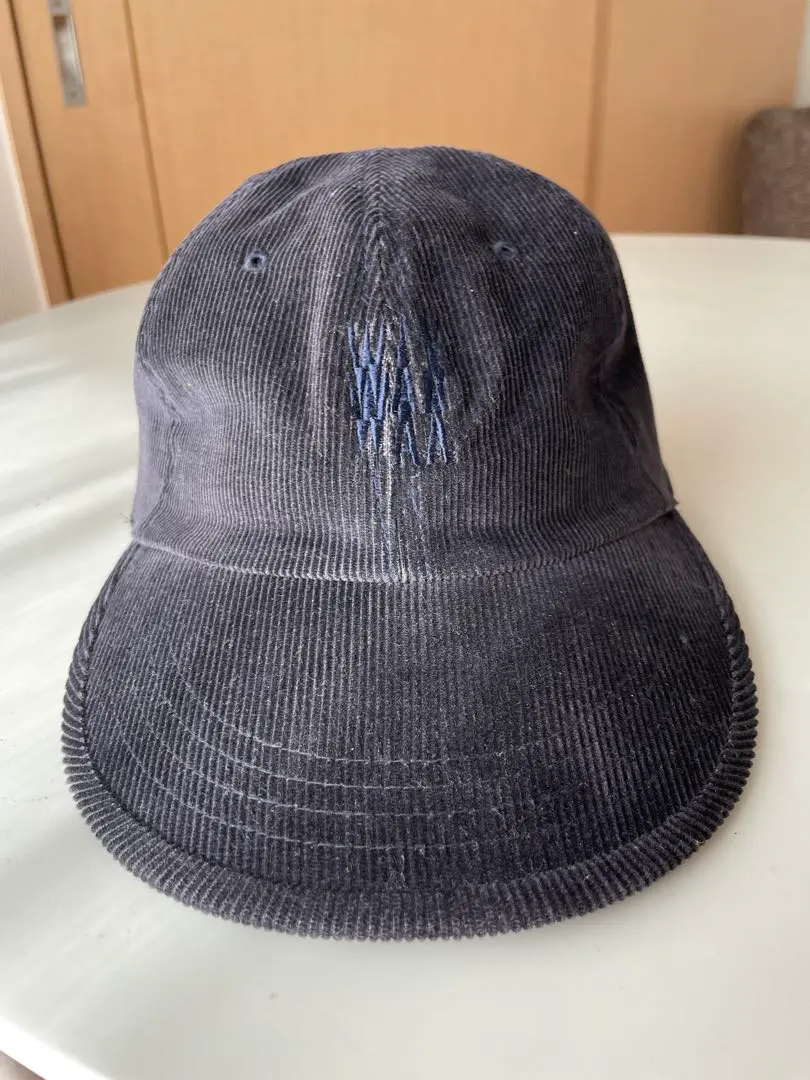 Thumbnail of WAX Corduroy Cap - Navy with Embroidered Logo