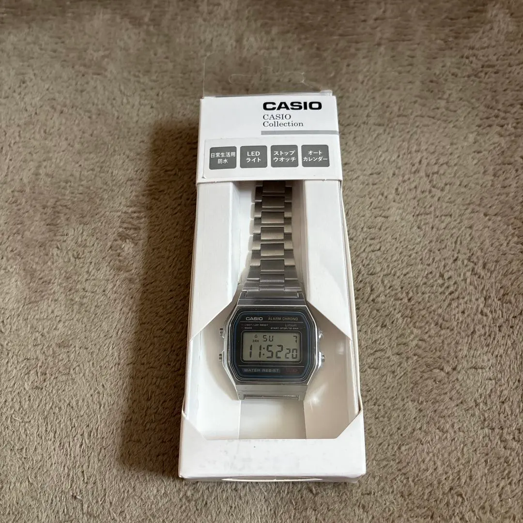 Thumbnail of CASIO digital wristwatch with stainless steel band