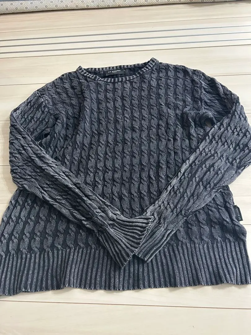 Thumbnail of U.S. Boarder Cable Knit Sweater, Gray