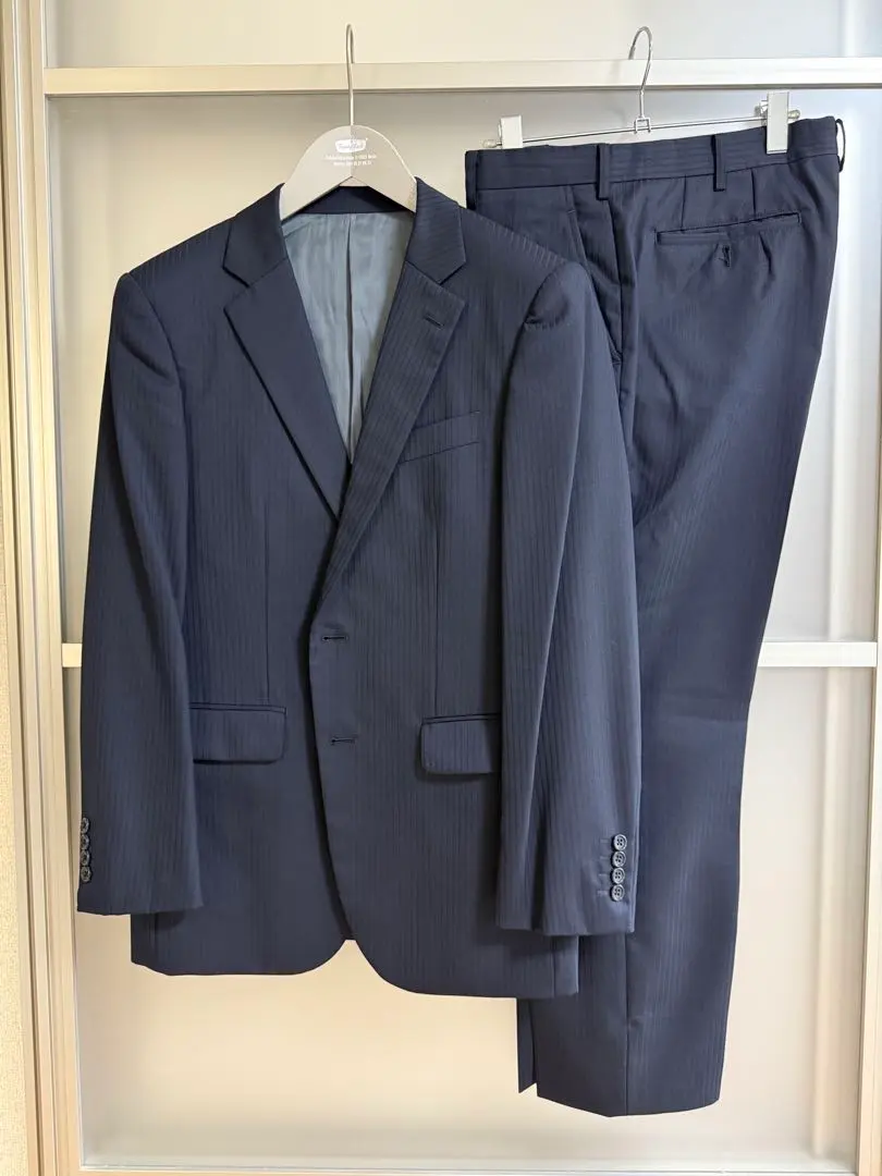 Thumbnail of TAKEO KIKUCHI Navy Stripe Suit, Size L