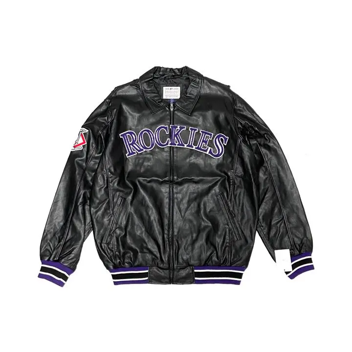 90s US古着 MLB ROCKIES スタジャン PRO PLAYER 90s USA製 DeLONGデロング MLB ROCKIES パッチ付き キルティング