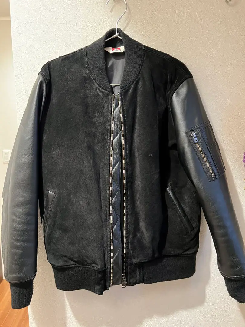 【極美品】BEN DAVIS カウレザー シングルライダースジャケット 千鳥格子 極美品】BEN DAVIS カウレザー シングルライダースジャケット