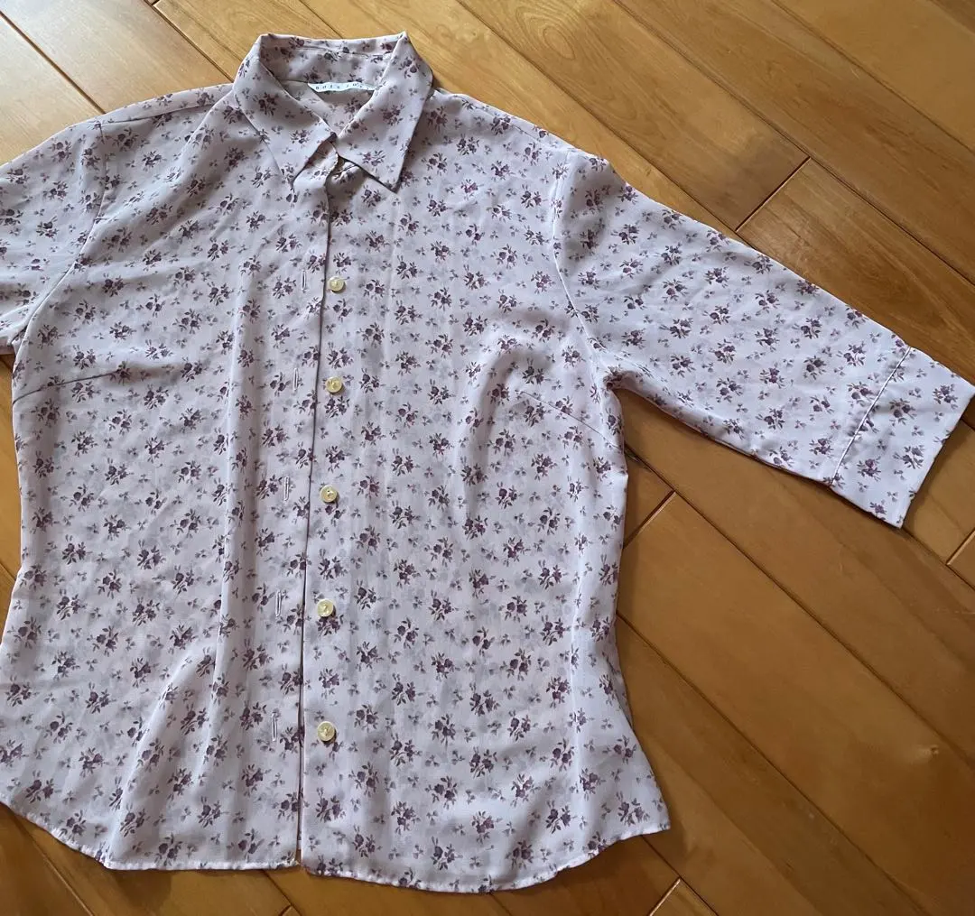 BOIS JOLI 花卉圖案 五分袖襯衫 的縮圖