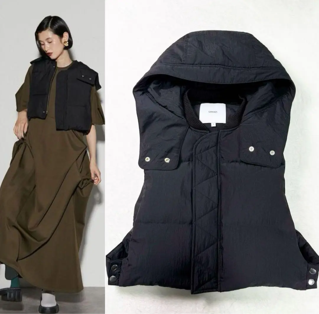 新品同様】UN3D. DOWN SHORT VEST BLACK