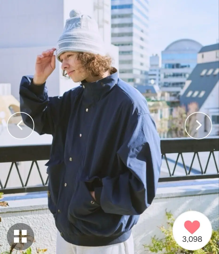 broken base スタンドネック　中綿ブルゾン　ネイビー　M BrokenBase™︎ | ONLINE⏩️ 2023.12.05(tue) 12:00 in ZOZOTOWN