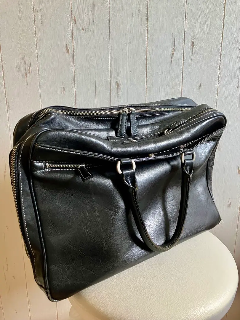 Thumbnail of DEUX MONCX Leather Briefcase