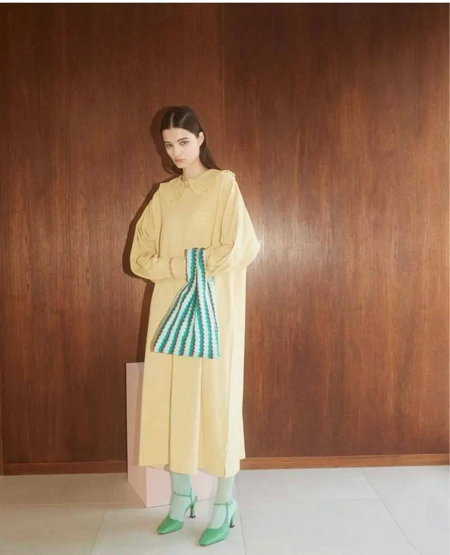 little sunny bite チューリッププリント ロング ワンピース OUTLET】little sunny bite×PINK HOUSE tulip print all in one