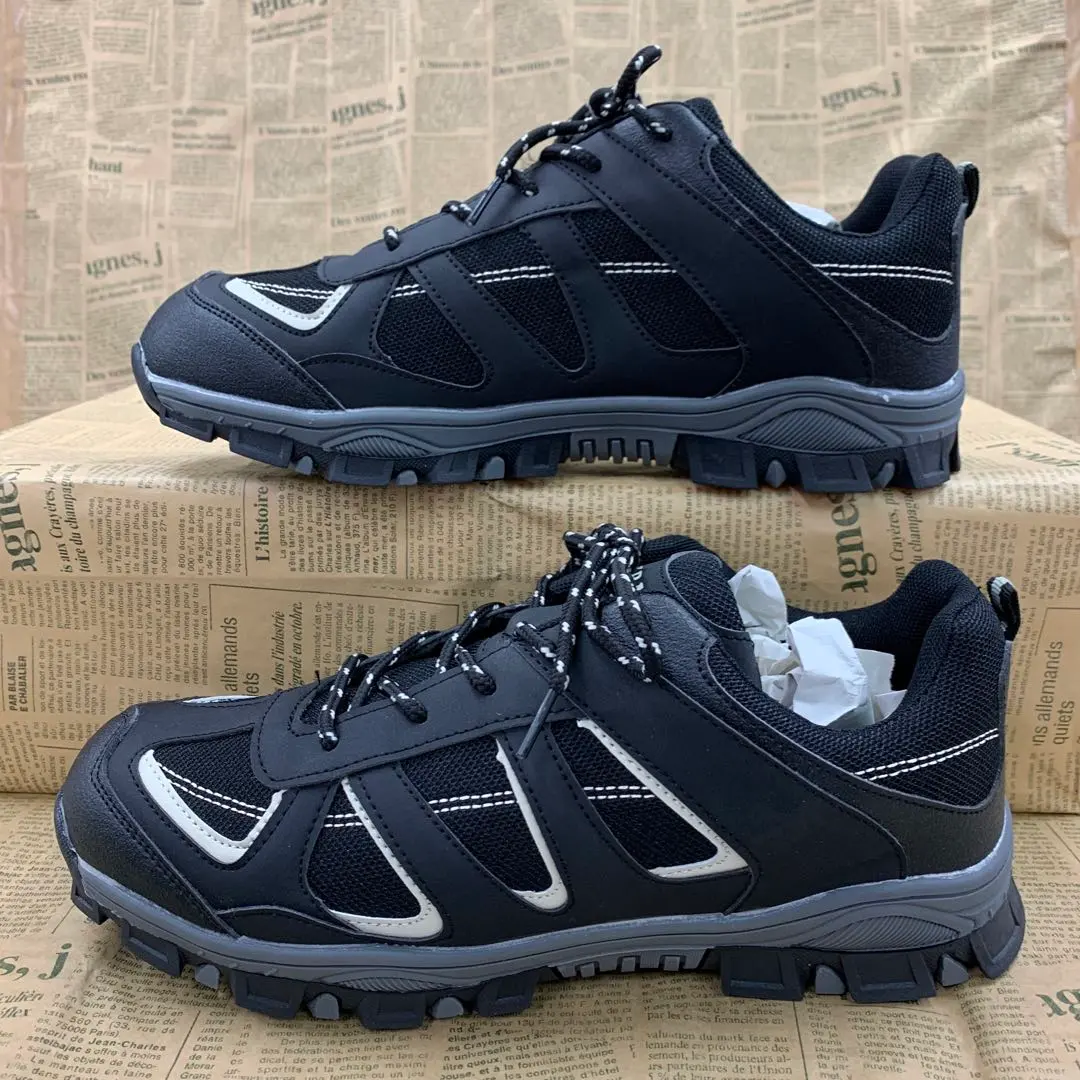 Thumbnail of New★Men's★25.5cm★Lightweight Wide Width Water-Repellent Mountain Sneakers Black 1313