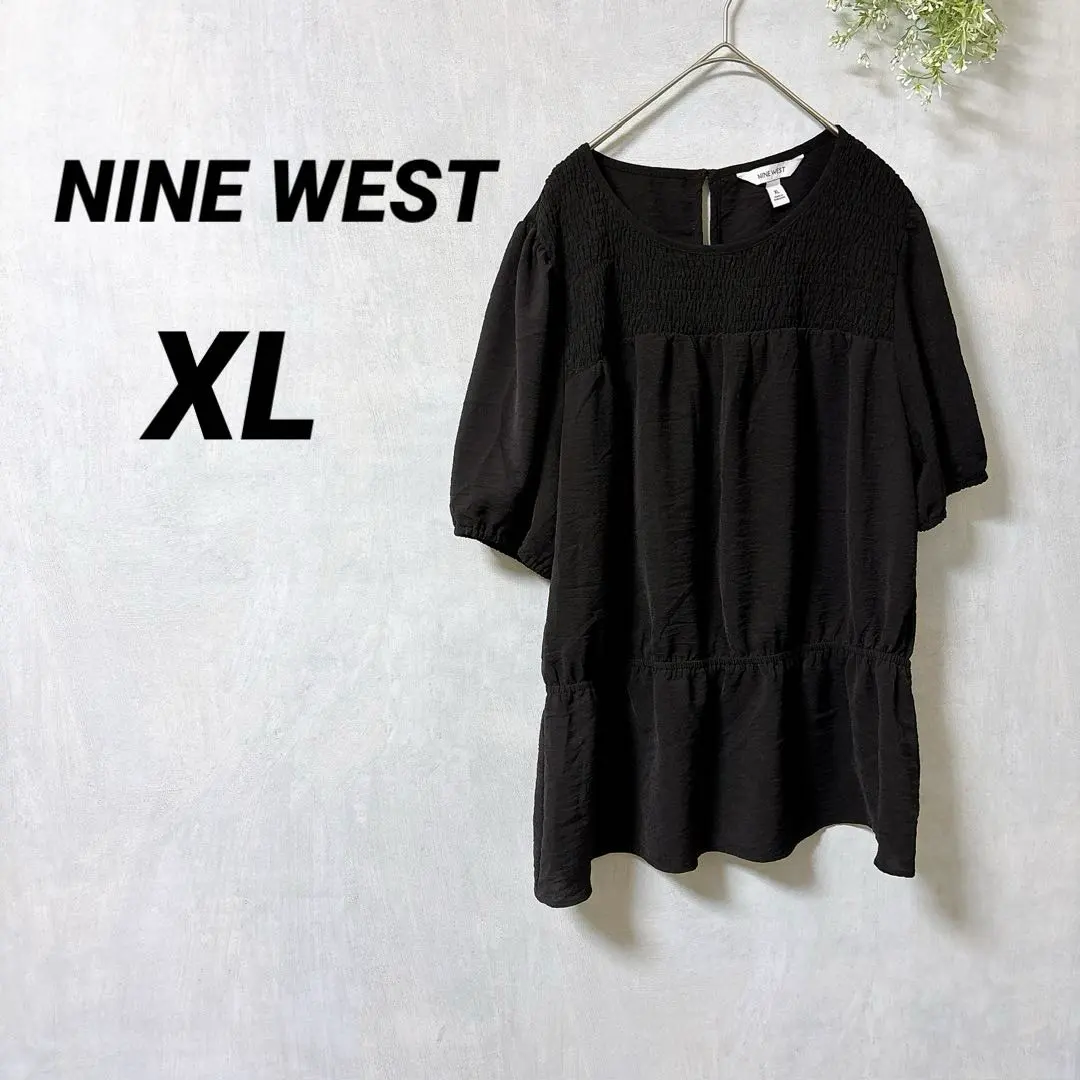Thumbnail of ✨Excellent Condition✨ NINE WEST 【XL】Black Tunic Thin Blouse