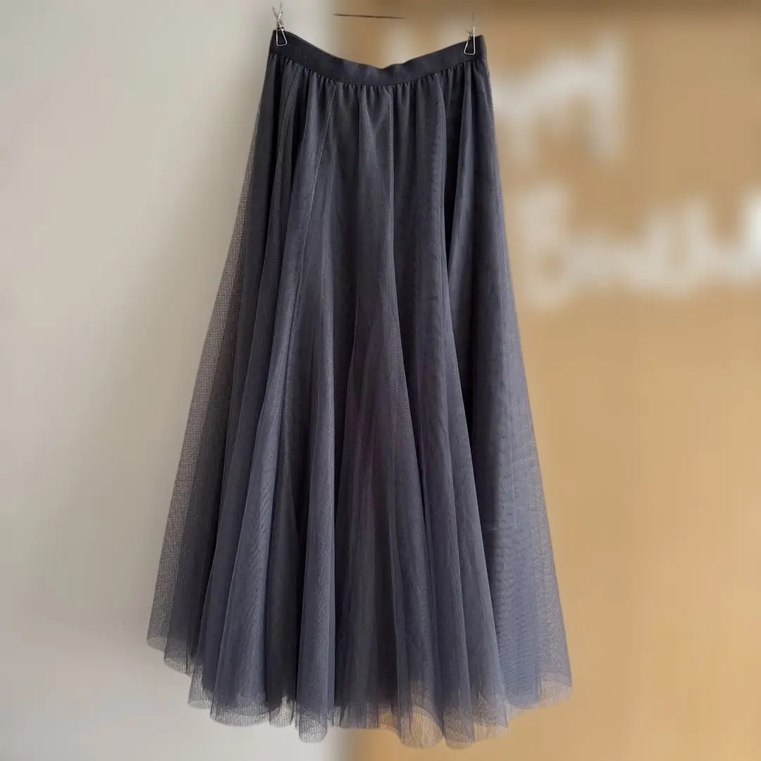 Thumbnail of fifth Gray Tulle Long Skirt