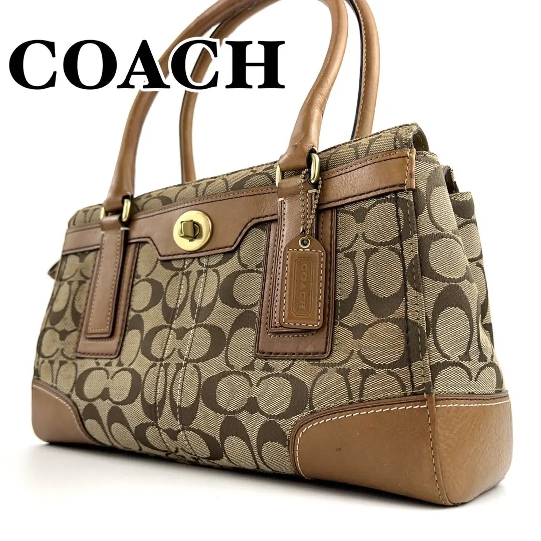 美品 コーチ ハンドバッグ coach 11062 ターンロック ブラウン 2025年最新】コーチ 11062の人気アイテム - メルカリ