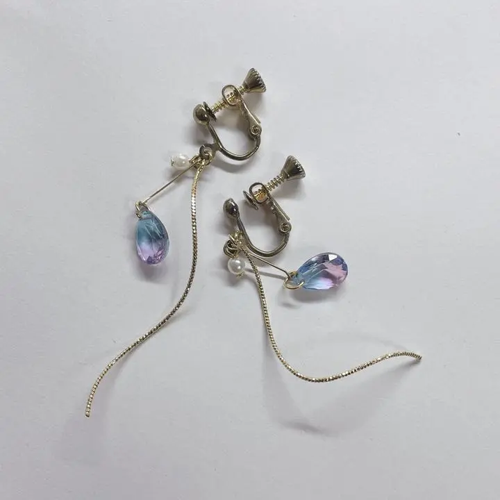 グリーンカルセドニー　片耳ピアス　ボールペン　バナナフィッシュ グリーンカルセドニー 片耳ピアス ボールペン バナナフィッシュ
