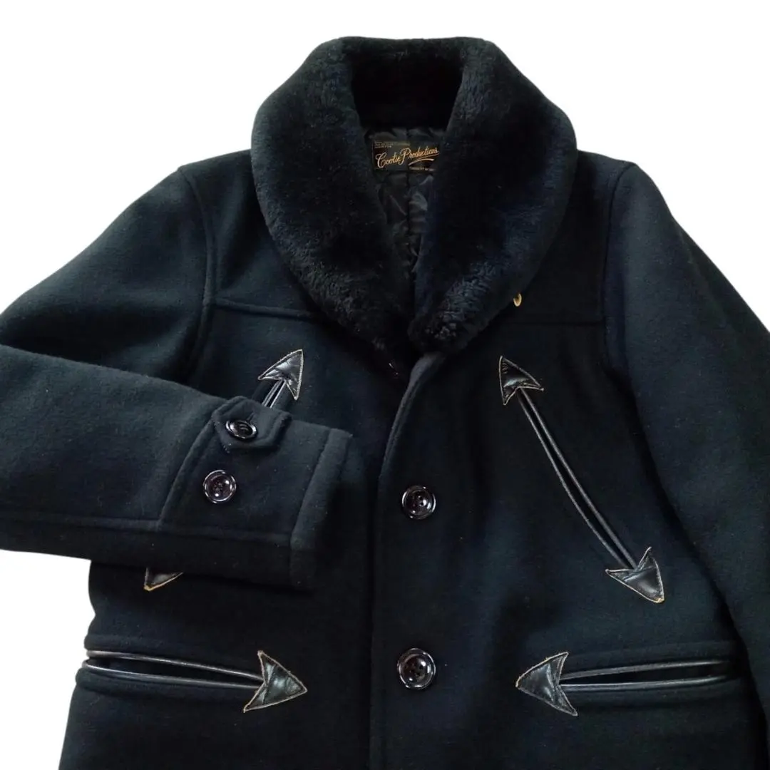 【美品】COOTIE PRODUCTIONS ブラック ウールコート SMALL COOTIE / Wool Mossa Double Chester Coat -Black-