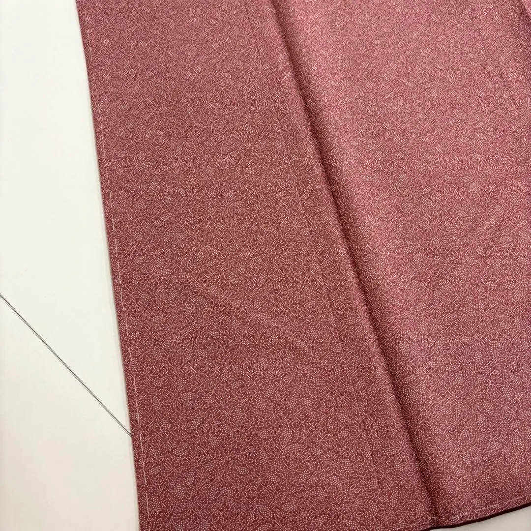 Thumbnail of Edo Komon silk kimono with floral arabesque and fruit pattern, no crest, T-4647