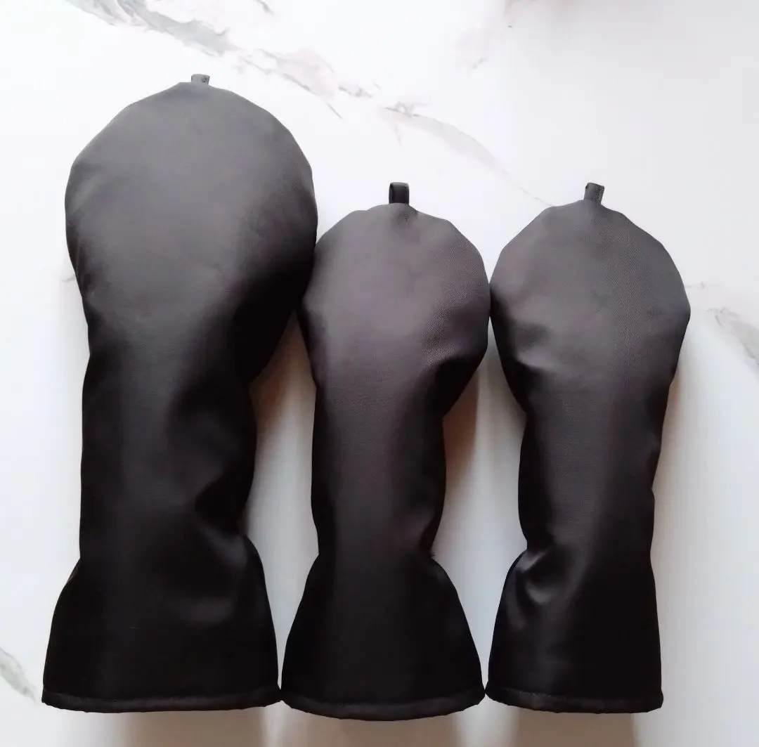 Thumbnail of ෆ˚* Golf Head Cover Handmade DR・FW x 2 ⚫ Black Nylon Fabric